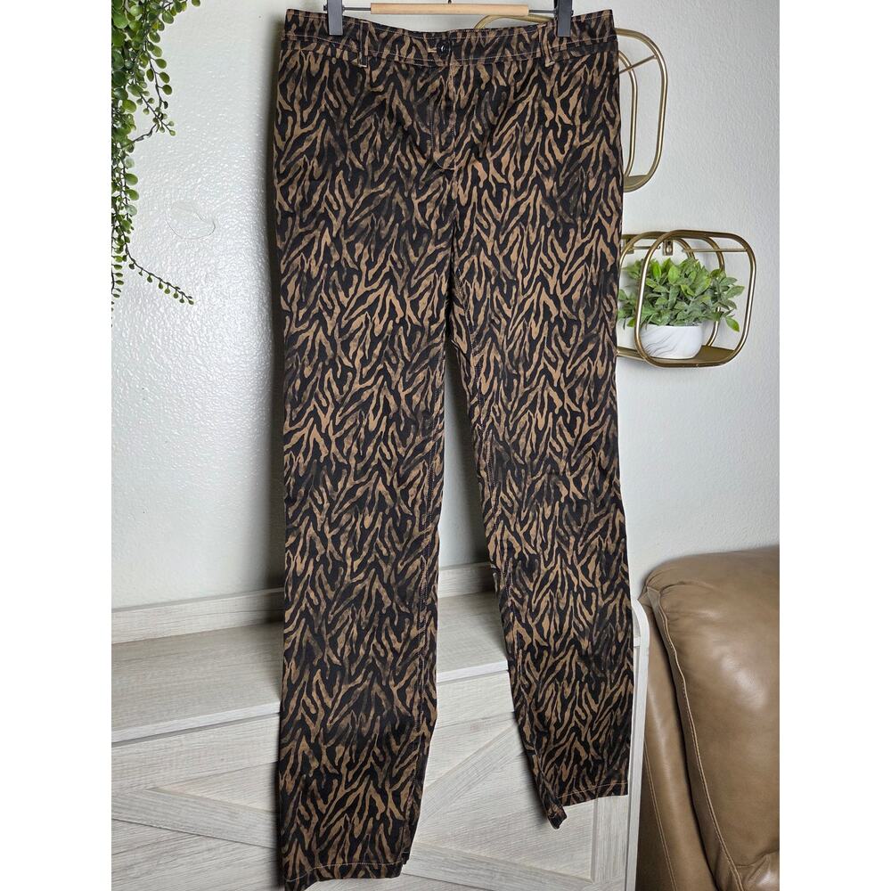Chicos Womens Cropped Pants Mid Rise Pull On Stretch size 5